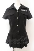 画像1: NieR Clothing / スタイルアップシャツワンピース M ブラック O-24-12-18-081-PU-OP-OW-ZT259 (1)