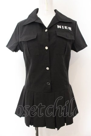 画像: NieR Clothing / スタイルアップシャツワンピース M ブラック O-24-12-18-081-PU-OP-OW-ZT259