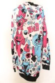 画像2: NieR Clothing / 転写ZIPパーカー F オールキャラ（ホワイト×マルチ） O-24-12-18-084-PU-TO-OW-ZT388 (2)