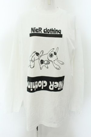 画像: NieR Clothing / プリントカットソー XL NieRちゃん＆ONE君（ホワイト） O-24-12-18-011-PU-TO-OW-ZT243