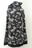 画像2: NieR Clothing / 猫耳付き 総柄STYLISH OFF- SHOULDER PARKA F ブラック×ホワイト O-24-12-18-019-PU-TO-OW-ZT248 (2)