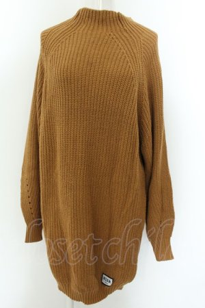 画像: NieR Clothing / ボトルネックニットプルオーバー  キャメル O-24-12-18-039-PU-TO-OW-ZT122
