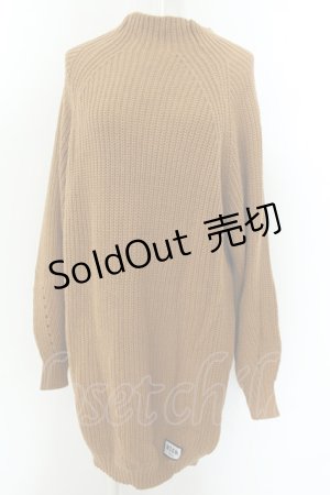 画像: NieR Clothing / ボトルネックニットプルオーバー  キャメル O-24-12-18-039-PU-TO-OW-ZT122