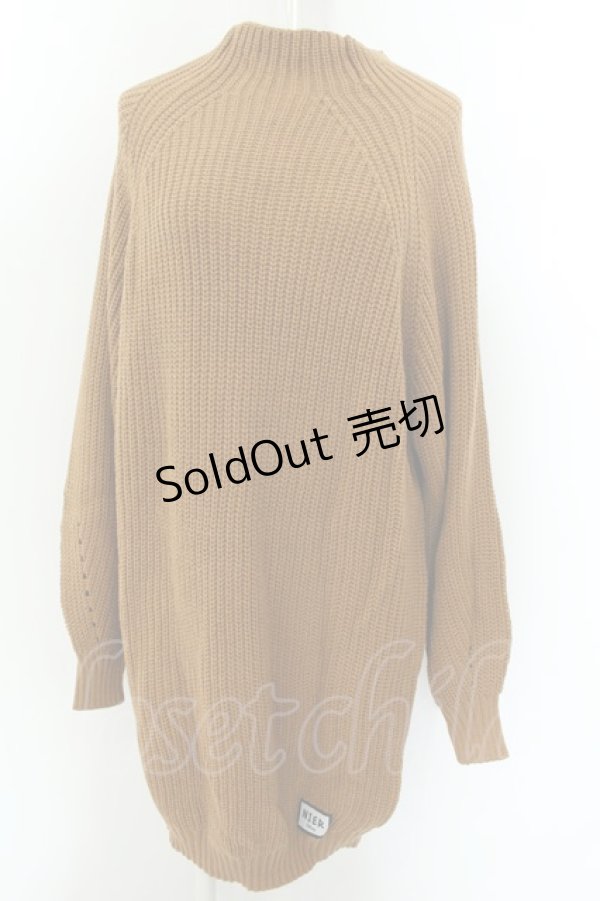 画像1: NieR Clothing / ボトルネックニットプルオーバー  キャメル O-24-12-18-039-PU-TO-OW-ZT122 (1)