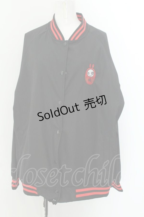 画像1: NieR Clothing / 内ポケット付き 達磨NIERちゃん BLOUSON JACKET【2023年限定デザ】 F ブラック O-24-12-18-041-PU-JA-OW-ZT122 (1)