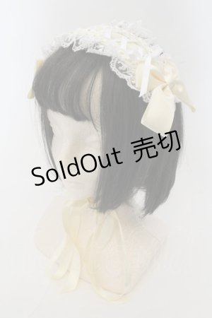 画像: LOLITA他 / はしごレースヘッドドレス  イエロー O-24-12-21-056-LO-AC-IG-OS