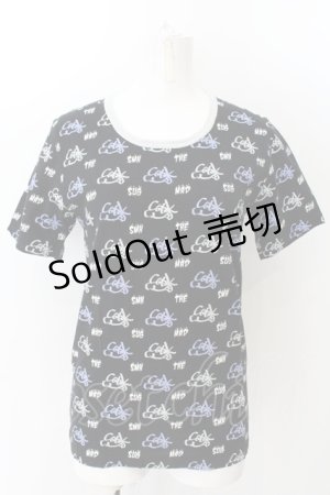 画像: million dollar orchestra / ロゴ総柄Tシャツ M ブラック O-24-12-25-037-PU-TO-OW-ZT124