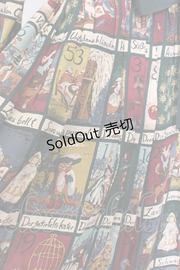 画像3: 【SALE】Jane Marple / Fairy tale cardsのワンピース M グリーン O-24-12-25-074-JM-OP-IG-ZT261 (3)