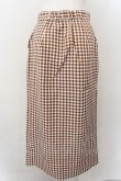 画像3: NieR Clothing / ギンガムチェックナロースカート【ポケット付き】  ブラウン×シロ O-24-12-25-105-PU-SK-IG-ZT124 (3)