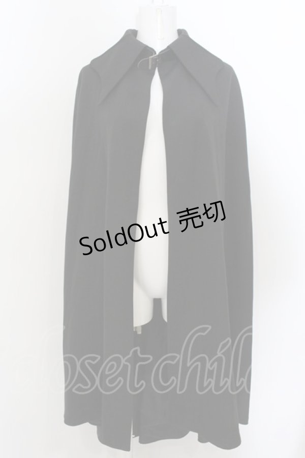 画像1: Moi-meme-Moitie / 蝙蝠マント  ブラック×ブラック裏地 O-24-12-25-138-MO-JA-OW-ZI (1)