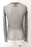 画像3: Jean Paul GAULTIER FEMME / 英字刺しゅうパワーネットトップス 40 グレー O-24-12-26-035-GO-TO-OW-OS (3)