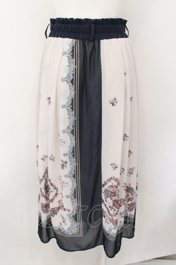 画像2: axes femme / ブーケパネル柄スカート M グリーン×キナリ O-24-12-26-057-AX-SK-OW-ZT264 (2)