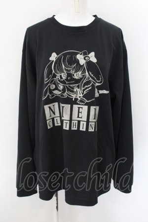 画像: NieR Clothing / キャラクターptカットソー LL キャラクターロゴ（ブラック） O-24-12-26-060-PU-TO-OW-ZT388