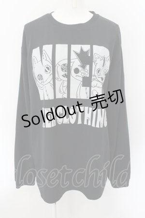 画像: NieR Clothing / キャラクターptカットソー LL ブラック O-24-12-26-061-PU-TO-OW-ZT388