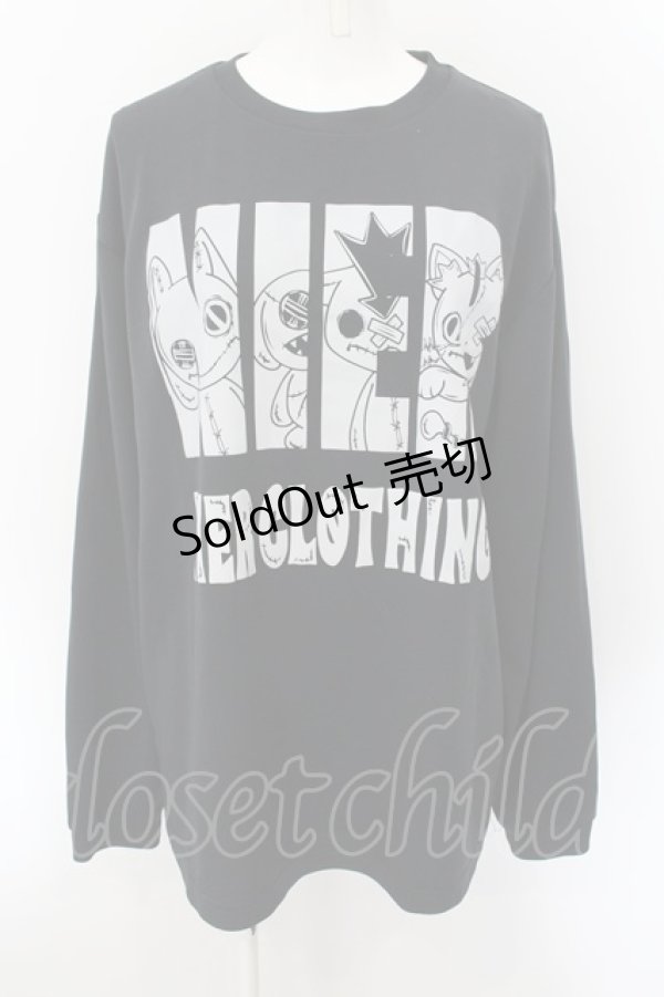 画像1: NieR Clothing / キャラクターptカットソー LL ブラック O-24-12-26-061-PU-TO-OW-ZT388 (1)