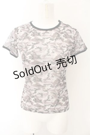 画像: Jean Paul GAULTIER FEMME / カモフラパワーネットトップス  グレー O-24-12-26-031-GO-TO-OW-ZS