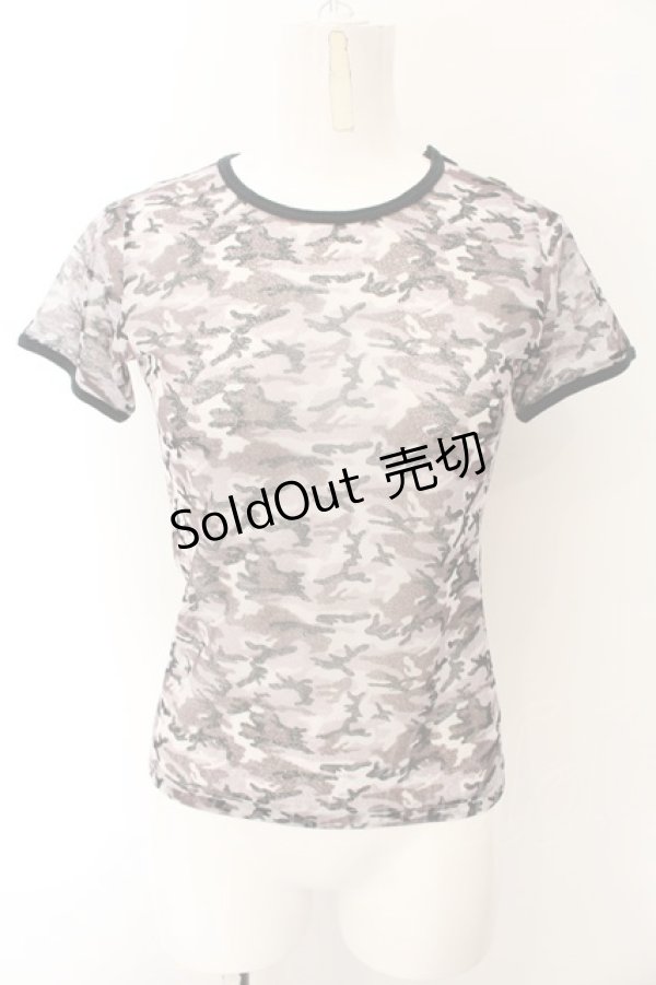 画像1: Jean Paul GAULTIER FEMME / カモフラパワーネットトップス  グレー O-24-12-26-031-GO-TO-OW-ZS (1)