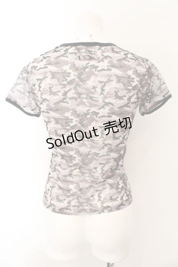 画像3: Jean Paul GAULTIER FEMME / カモフラパワーネットトップス  グレー O-24-12-26-031-GO-TO-OW-ZS (3)