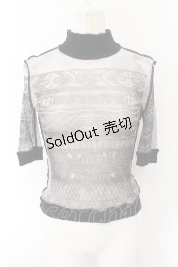画像1: Jean Paul GAULTIER FEMME / パイル切替パワーネットトップス 40 グレー O-24-12-26-033-GO-TO-OW-OS (1)