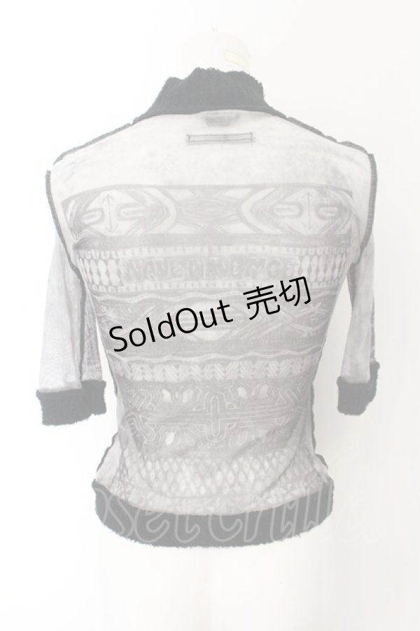 画像3: Jean Paul GAULTIER FEMME / パイル切替パワーネットトップス 40 グレー O-24-12-26-033-GO-TO-OW-OS (3)