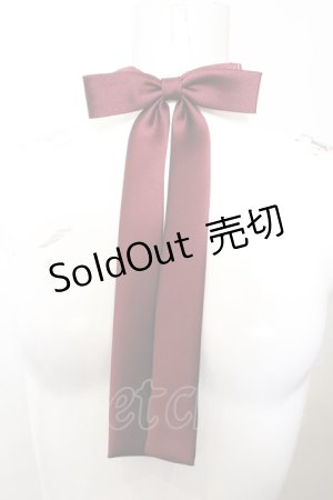 画像: Deorart / ワンタッチリボンネクタイ  ワイン O-24-12-27-063-PU-ZA-OW-ZT445-F006