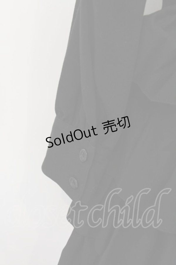 画像2: PEACE NOW / つけ襟付きティアードワンピース M ブラック O-24-12-27-016-PU-OP-OW-ZY (2)