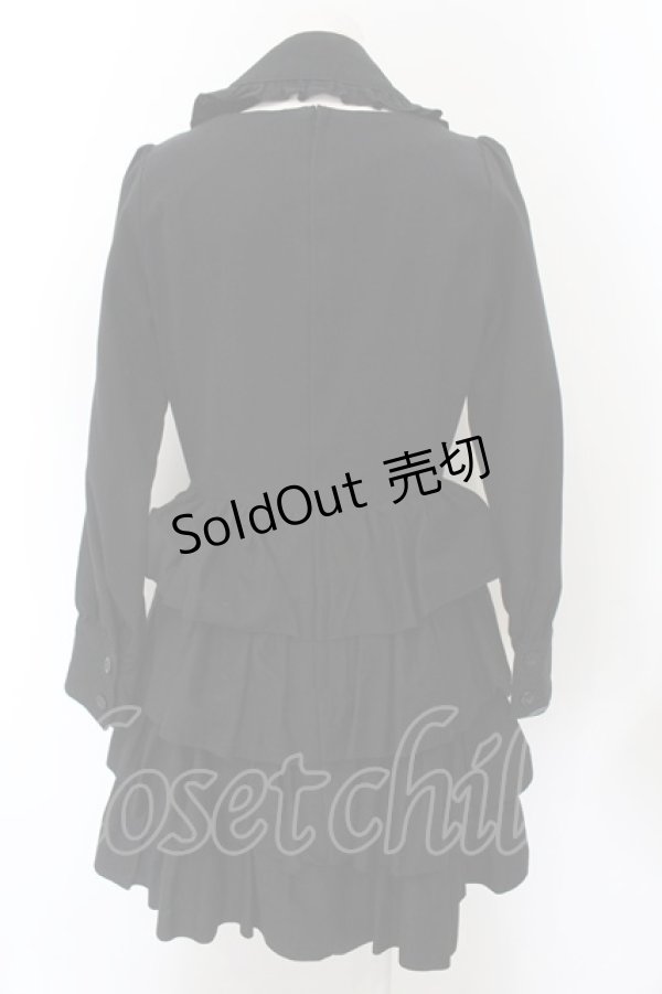 画像3: PEACE NOW / つけ襟付きティアードワンピース M ブラック O-24-12-27-016-PU-OP-OW-ZY (3)