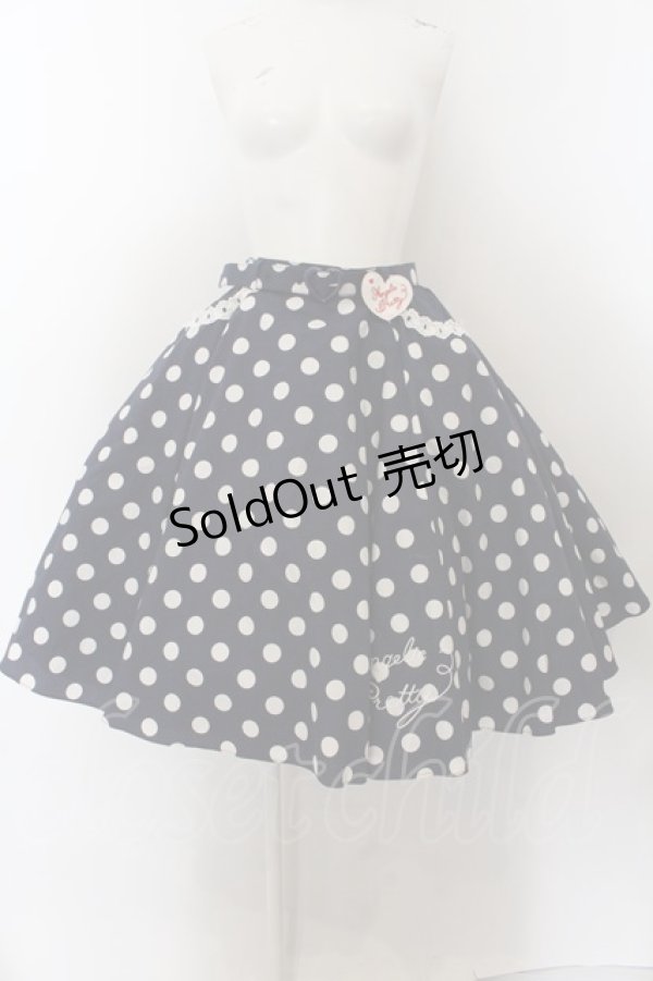 画像1: Angelic Pretty / Milkshakeドットサーキュラースカート  コン O-24-12-29-012-AP-SK-YM-OS (1)