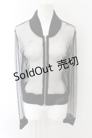 画像: 【SALE】GLAD NEWS / スカルパッチメッシュMA-1  ブラック O-24-12-30-036-GL-TO-IG-ZT396