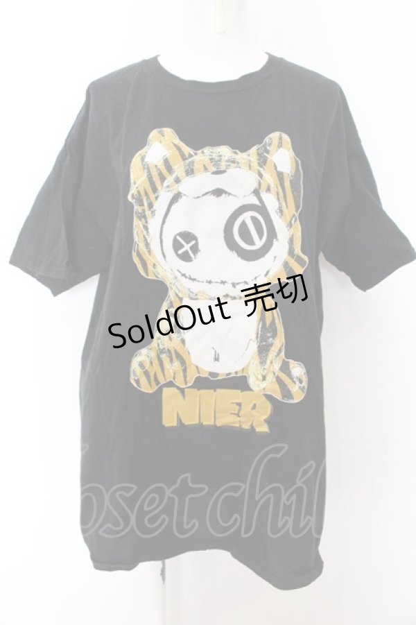 画像1: NieR Clothing / NieRちゃんptTシャツ XL 虎NieRちゃん（ブラック） O-24-12-31-1044-PU-TO-OW-ZT243 (1)