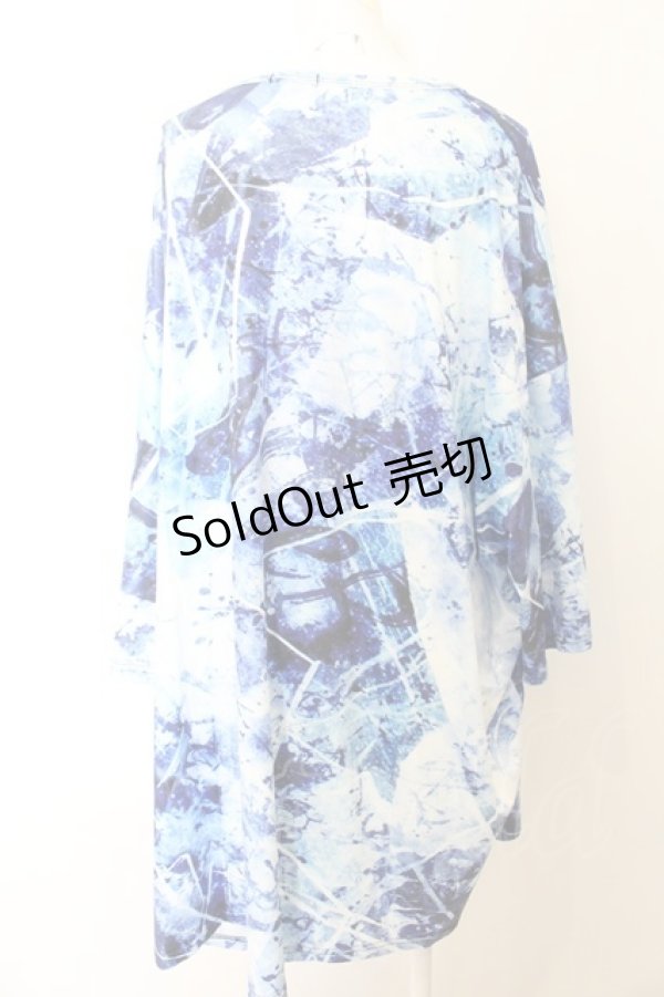 画像2: NieR Clothing / 転写Tシャツ F スプラッシュ（ブルー） O-24-12-31-1046-PU-TS-OW-ZT272 (2)
