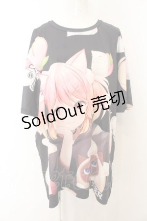 画像: NieR Clothing / 【ももしき×NieR Clothing】コラボデザインBLACK CUTSEW F ブラック O-24-12-31-1052-PU-TS-OW-ZT277