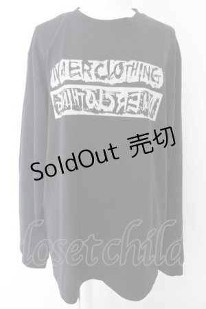 画像: NieR Clothing / プリントカットソー LL ロゴ（ブラック） O-24-12-31-1036-PU-TO-OW-ZT243