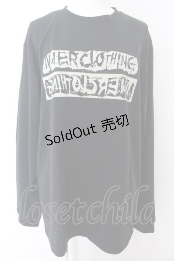 画像1: NieR Clothing / プリントカットソー LL ロゴ（ブラック） O-24-12-31-1036-PU-TO-OW-ZT243 (1)