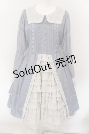 画像: axes femme kawaii /  青木美沙子 ミルフィーユケーキワンピース  ブルー O-24-12-31-010-AX-OP-IG-OS