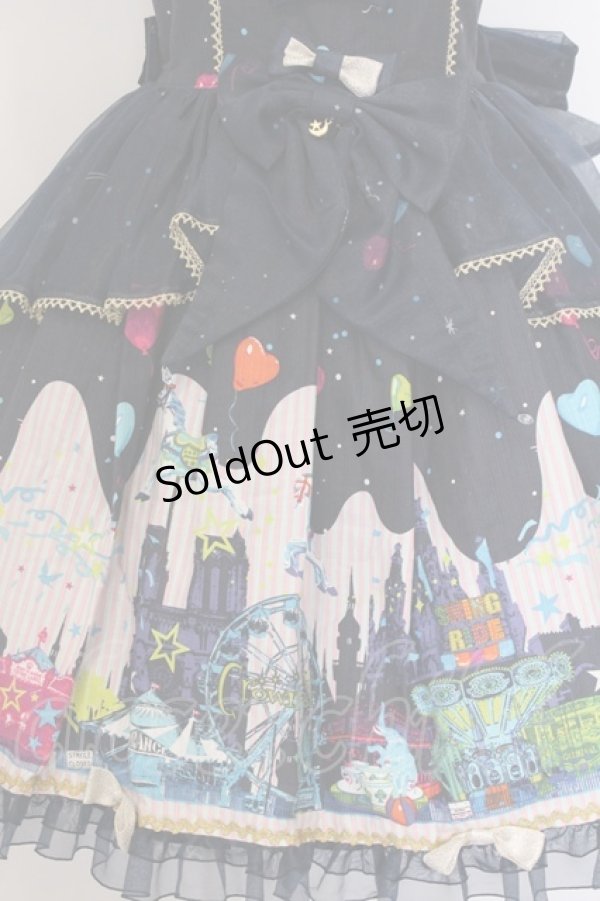 画像2: metamorphose / night carnivalリボンジャンパースカート  紺系 O-25-01-06-006-ME-OP-OW-OS (2)