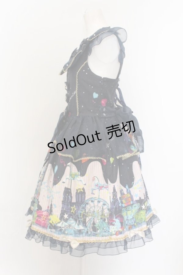 画像3: metamorphose / night carnivalリボンジャンパースカート  紺系 O-25-01-06-006-ME-OP-OW-OS (3)