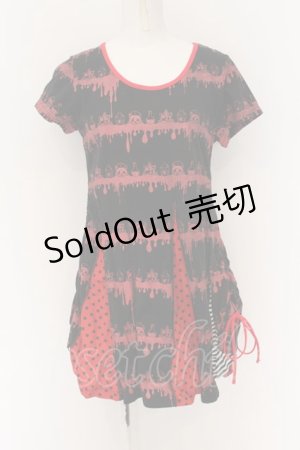 画像: HANGRY&ANGRY / 継ぎ接ぎ血みどろワンピース  ブラック×レッド×ホワイト O-25-01-08-031-HN-OP-OW-OS