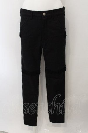 画像: MILKBOY / フリンジ PANTS パンツ  ブラック O-25-01-09-001-MB-PA-IG-ZI