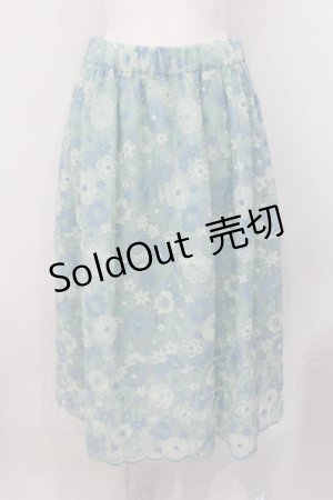 画像: Jane Marple / Flower Laceランタンスカート M ミント×ブルー O-25-01-09-014-JM-OP-IG-OS