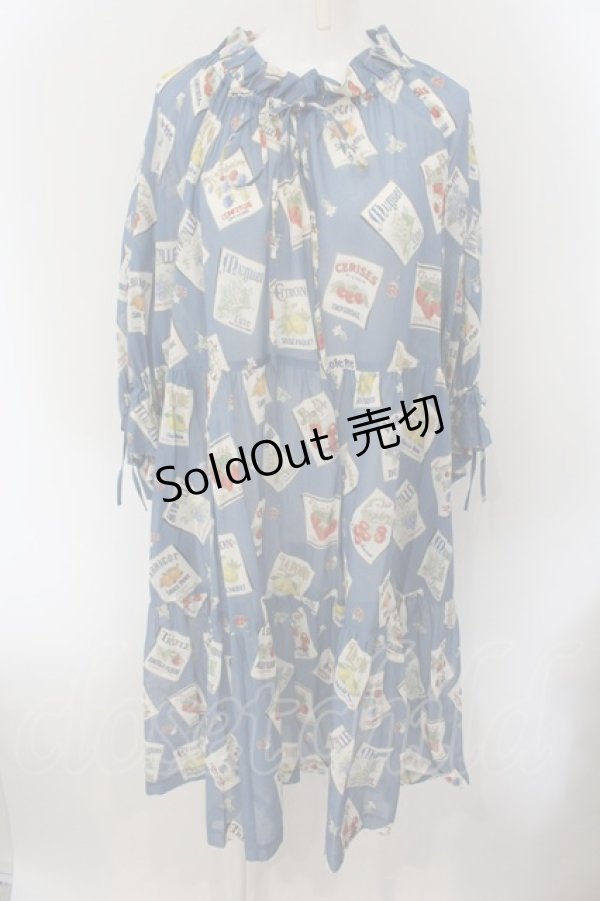 画像1: Jane Marple / My favorite labelsティアードドレス M ブルー O-25-01-09-024-JM-OP-IG-OS (1)