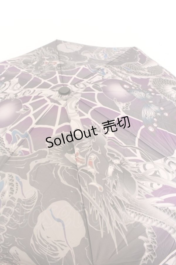 画像2: Qutie Frash / ワンタッチ折りたたみ傘  パープル O-25-05-30-1102-QU-ZA-IG-ZT386 (2)