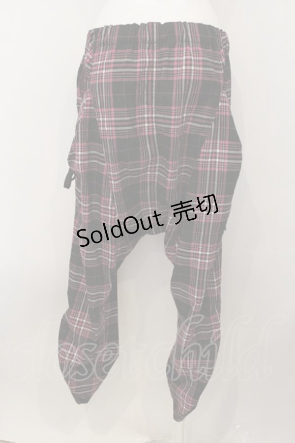 画像3: ALGONQUINS / リボンポケットサルエルパンツ  ピンク×ブラック O-25-01-13-005-AL-PA-IG-OS (3)