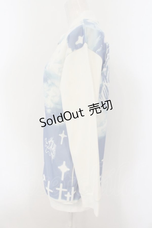 画像2: PEACE NOW / ヘヴン柄ジップアップ  ホワイト×サックス O-25-01-13-057-PU-TO-IG-OS (2)