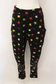 画像1: LISTEN FLAVOR / スターニットサルエルパンツ  ブラック O-25-01-13-060-PU-PA-IG-ZT302 (1)