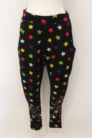 画像: LISTEN FLAVOR / スターニットサルエルパンツ  ブラック O-25-01-13-060-PU-PA-IG-ZT302