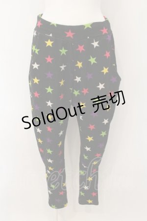 画像: LISTEN FLAVOR / スターニットサルエルパンツ  ブラック O-25-01-13-060-PU-PA-IG-ZT302