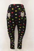 画像3: LISTEN FLAVOR / スターニットサルエルパンツ  ブラック O-25-01-13-060-PU-PA-IG-ZT302 (3)