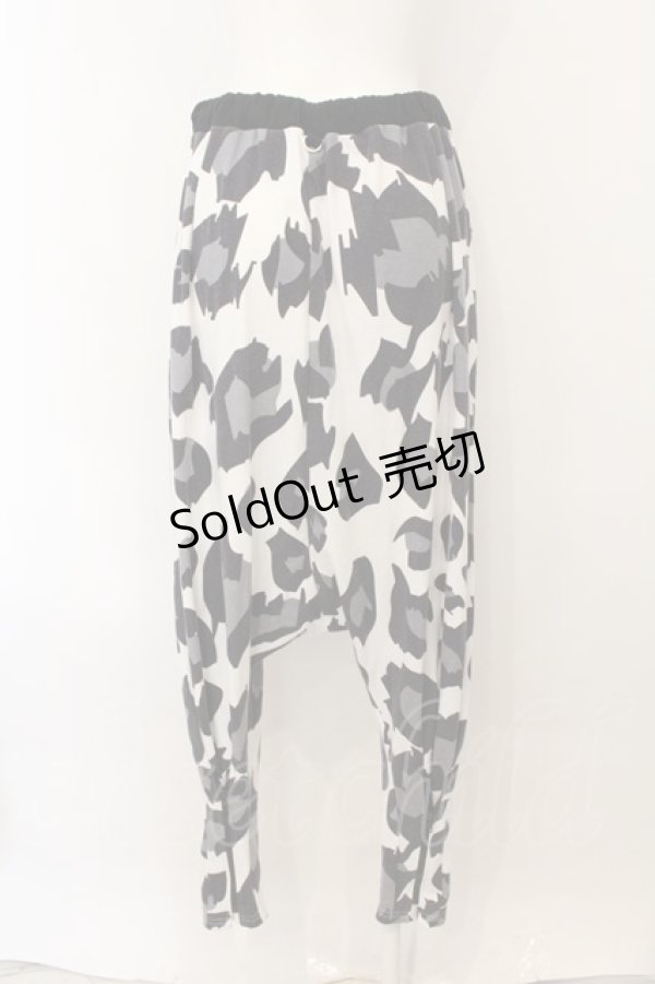 画像3: SUPER LOVERS / レオパードサルエルパンツ  ホワイト×ブラック×グレー O-25-01-13-063-PU-PA-IG-ZT277 (3)