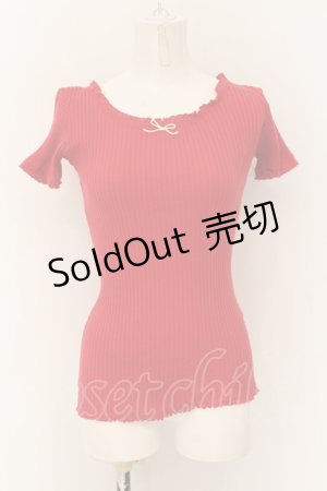 画像: Katie / UNDER PRETTIES puff tee F アカ O-25-01-15-011-LO-TO-IG-OS